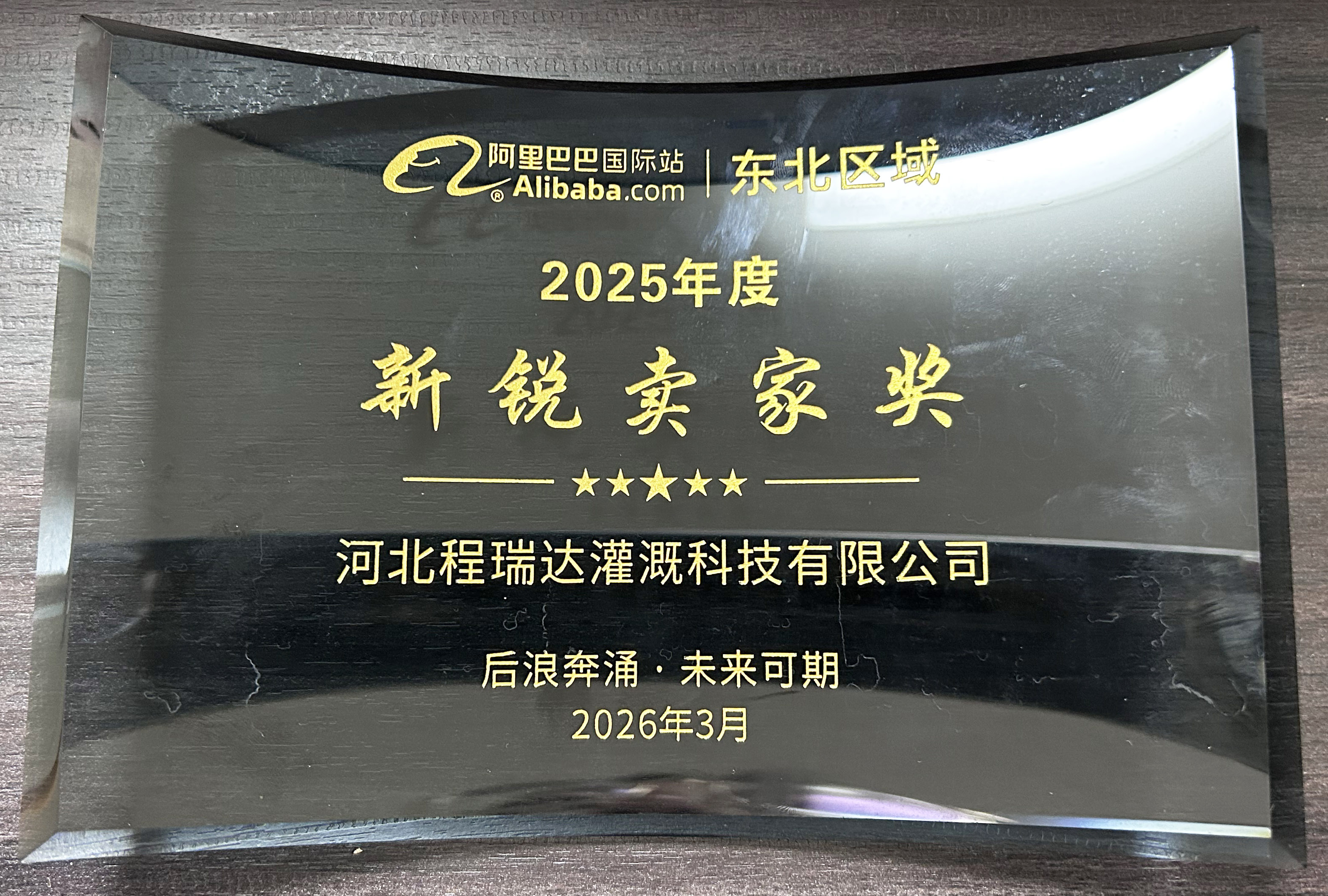 湖北程瑞达灌溉 | 荣获阿里国际站新锐卖家奖